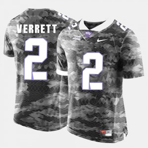 College Football Jason Verrett TCU Jersey Grey For Men's #2