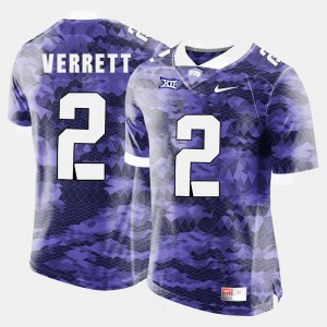 #2 For Men Purple College Football Jason Verrett Texas Christian University Jersey