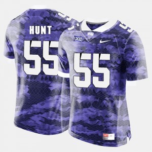 #55 Purple For Men's College Football Joey Hunt Texas Christian Jersey