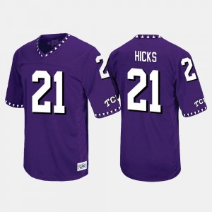 Throwback Purple Kyle Hicks TCU Jersey #21 For Men