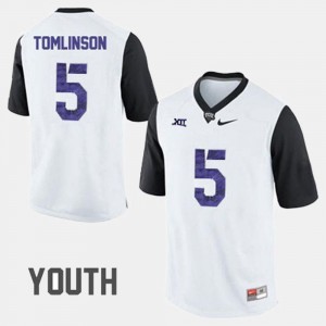 College Football For Kids #5 White LaDainian Tomlinson TCU Jersey
