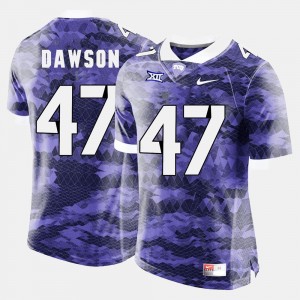 Mens P.J. Dawson TCU Jersey Purple #47 College Football