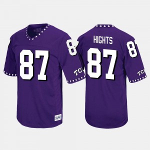 Purple TreVontae Hights TCU Horned Frogs Jersey Men's Throwback #87