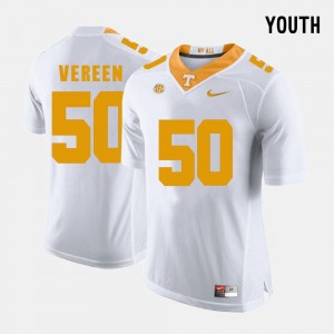 White Corey Vereen Tennessee Jersey College Football #50 Youth(Kids)