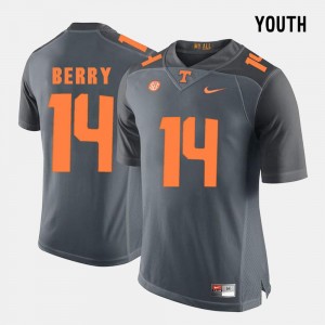 Youth(Kids) Grey #14 Eric Berry UT Jersey College Football
