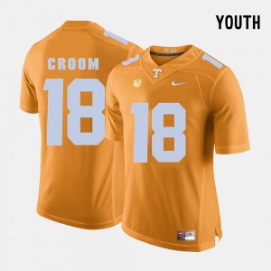 #18 Kids College Football Orange Jason Croom Tennessee Volunteers Jersey