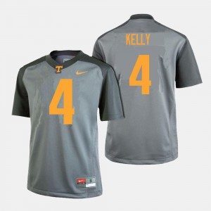 College Football Gray John Kelly Vols Jersey #4 Men