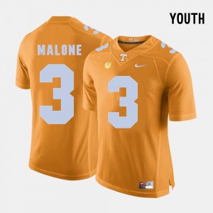 College Football Orange #3 Josh Malone Tennessee Volunteers Jersey Kids