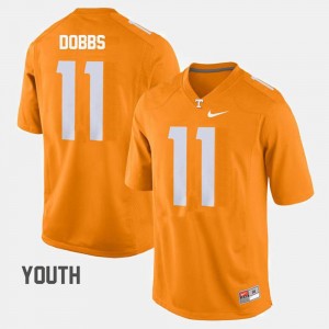 Joshua Dobbs Tennessee Vols Jersey College Football Youth(Kids) Orange #11
