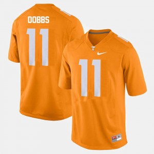 College Football Orange Men Joshua Dobbs Vols Jersey #11