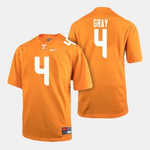 #4 For Men's College Football Maleik Gray Vols Jersey Orange