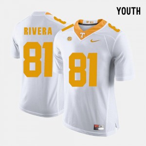 Mychal Rivera Tennessee Vols Jersey #81 College Football Youth(Kids) White