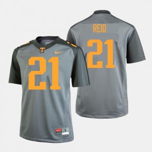 College Football Shanon Reid UT Jersey Gray #21 Mens