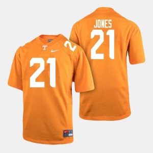 Orange #21 College Football Mens Shanon Reid Tennessee Volunteers Jersey
