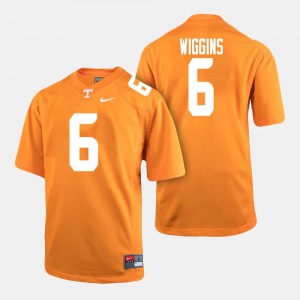 Men's Shaq Wiggins Tennessee Vols Jersey College Football Orange #6