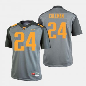 Men College Football #24 Trey Coleman Vols Jersey Gray
