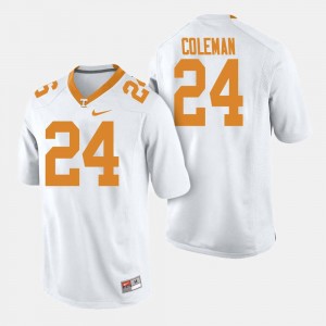 College Football White Trey Coleman Tennessee Volunteers Jersey #24 For Men