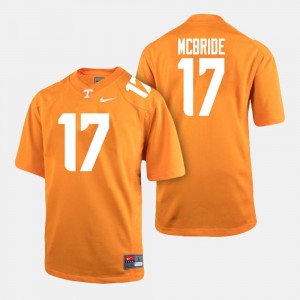 Will McBride Tennessee Volunteers Jersey Orange College Football Mens #17