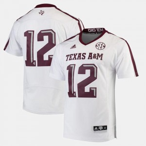 TAMU Jersey 2017 Special Games #12 For Men White