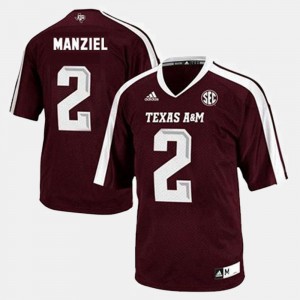 For Men's Johnny Manziel Aggies Jersey Red College Football #2