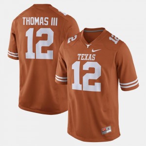 Orange Earl Thomas University of Texas Jersey Men's Alumni Football Game #12