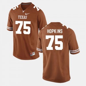 Men's College Football Trey Hopkins Texas Longhorns Jersey Burnt Orange #75