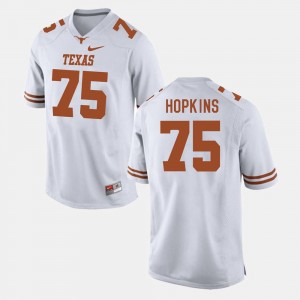 Trey Hopkins Texas Longhorns Jersey White Men #75 College Football