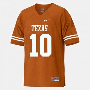 #10 Youth(Kids) Orange College Football Vince Young UT Jersey