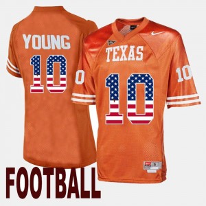 Throwback #10 Mens Orange Vince Young UT Jersey