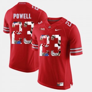 Mens Scarlet #23 Tyvis Powell OSU Jersey Pictorial Fashion