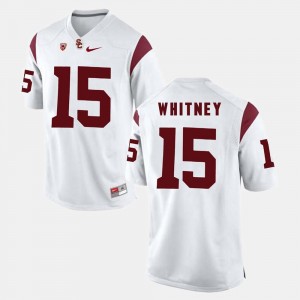 Isaac Whitney USC Jersey White For Men #15 Pac-12 Game