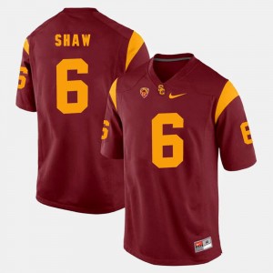 Red For Men Josh Shaw Trojans Jersey #6 Pac-12 Game