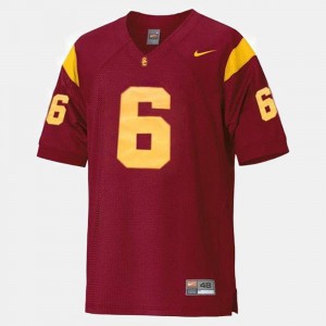 Youth(Kids) College Football Red Mark Sanchez Trojans Jersey #6