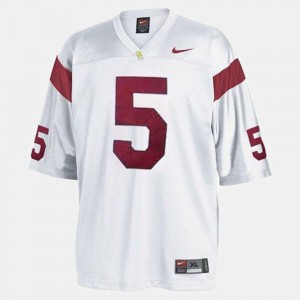 College Football Reggie Bush Trojans Jersey For Men #5 White
