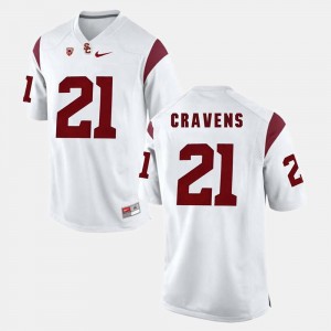 Su'a Cravens USC Trojans Jersey For Men Pac-12 Game #21 White