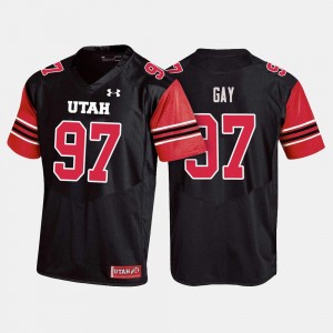 #97 Men Matt Gay Utah Jersey College Football Black