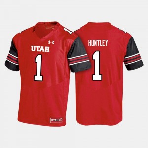 Mens College Football Red Tyler Huntley University of Utah Jersey #1
