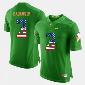 Vernon Adams Jr Oregon Ducks Jersey US Flag Fashion Men Green #3