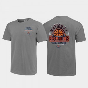 2019 NCAA Basketball National Champions Above the Rim Comfort Color Virginia Cavaliers T-Shirt Gray 2019 Men's Basketball Champions Mens