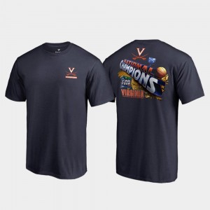 UVA T-Shirt 2019 NCAA Basketball National Champions Courtside 2019 Men's Basketball Champions Men's Navy