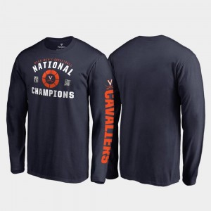 Navy Cavaliers T-Shirt 2019 NCAA Basketball National Champions Dribble Long Sleeve 2019 Men's Basketball Champions For Men's