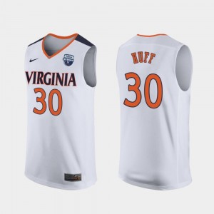 2019 Basketball Champions Jay Huff Virginia Cavaliers Jersey Men 2019 Men's Basketball Champions White #30