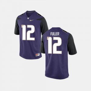For Men's Aaron Fuller University of Washington Jersey #12 College Football Purple