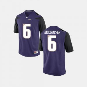 Men's Chico McClatcher Washington Huskies Jersey College Football Purple #6