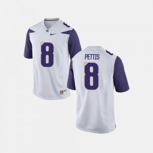 For Men's White College Football Dante Pettis Washington Jersey #8