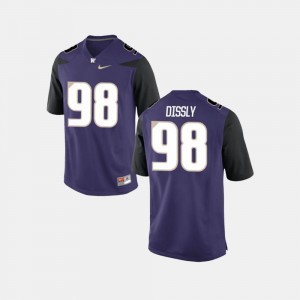 #98 Will Dissly Washington Huskies Jersey For Men's Purple College Football