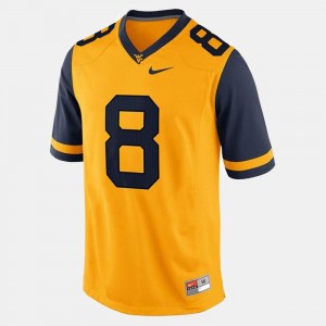 Gold Karl Joseph Mountaineers Jersey #8 For Kids College Football