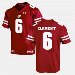 For Men #6 Alumni Football Game Corey Clement Wisconsin Badgers Jersey Red