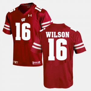 Russell Wilson Wisconsin Badgers Jersey Red #16 Men's Alumni Football Game