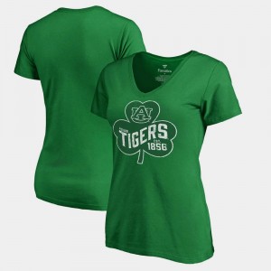 Kelly Green Paddy's Pride Fanatics Auburn Tigers T-Shirt St. Patrick's Day For Women's